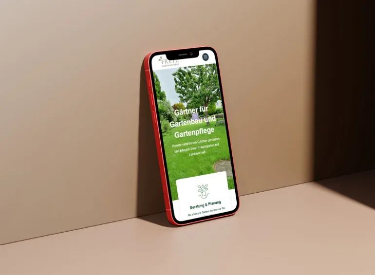 Fretz Gartenpflege GmbH Website